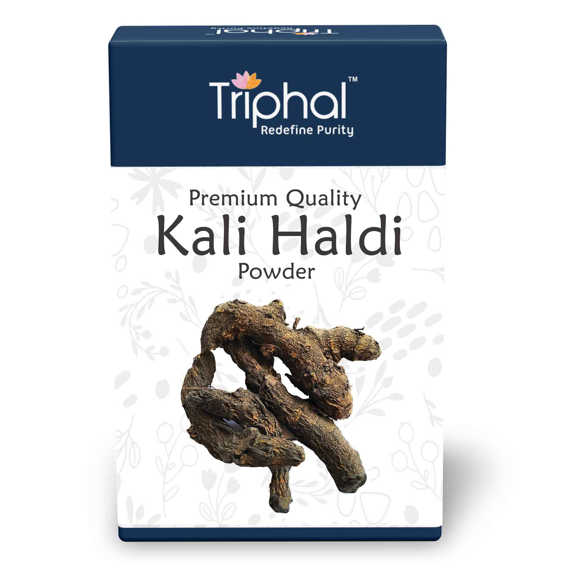 Triphal Kali Haldi Powder - Organic Black Turmeric Powder image 1