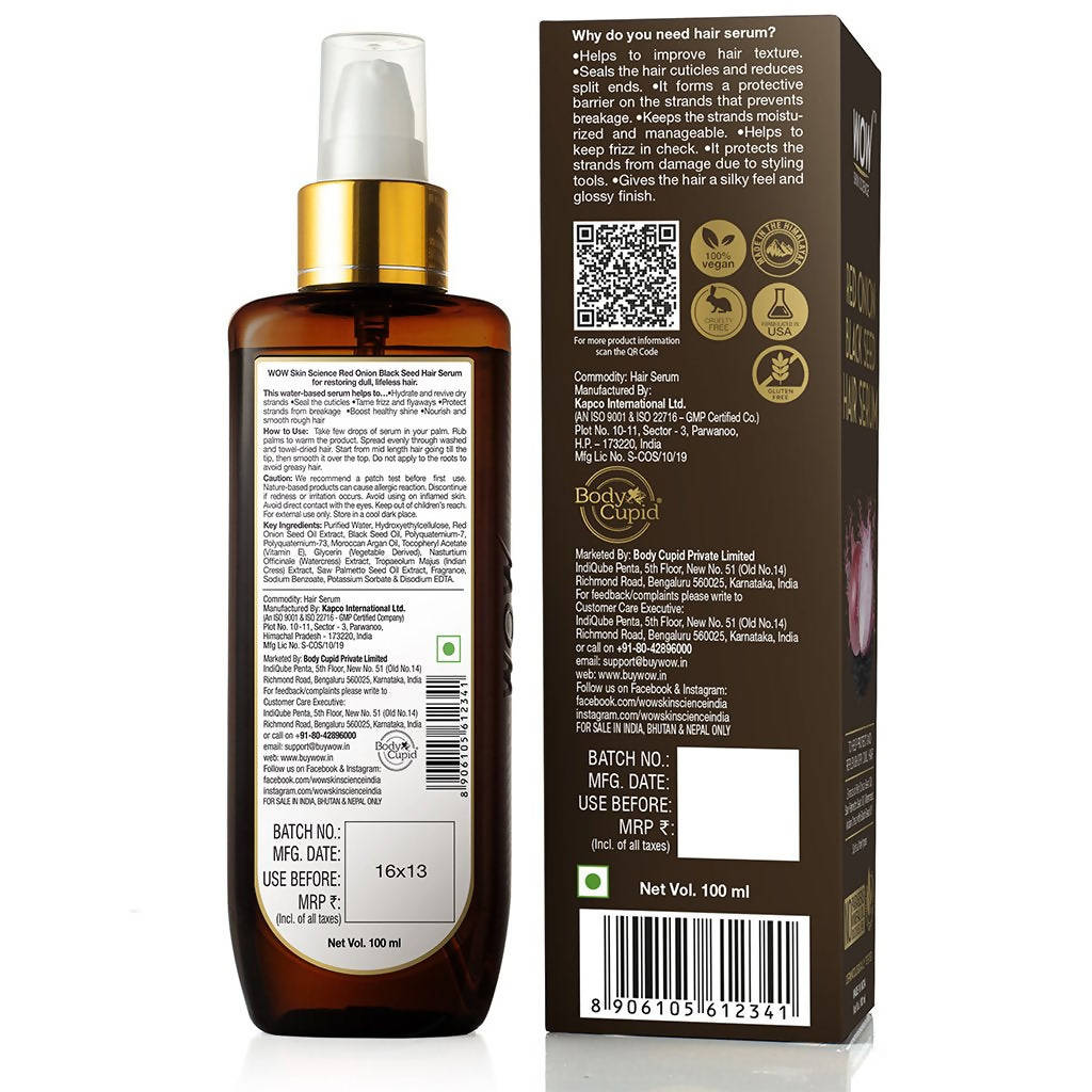Wow Skin Science Red Onion Black Seed Hair Serum - 100 ml image 3