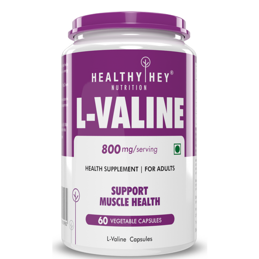 Healthyhey L-Valine- 60 Vegetable Capsules image 1