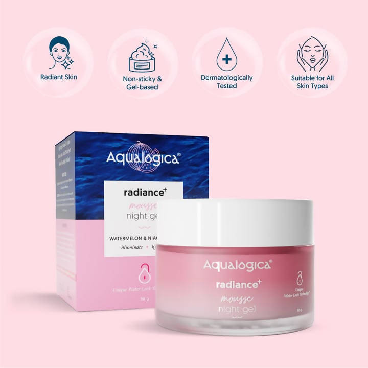 Aqualogica Radiance+ Mousse Night Gel -50 gm image 3