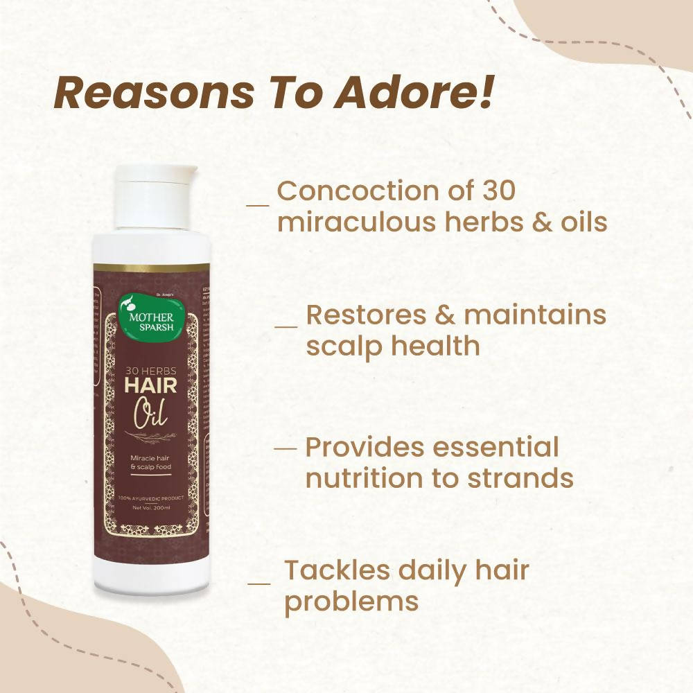 Mother Sparsh 30 Herbs Hair Oil - 200 ml image 2