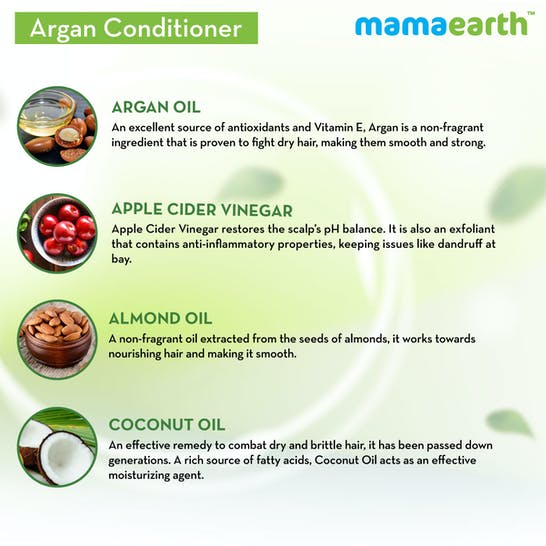 Mamaearth Argan Conditioner For Frizz-Free & Strong Hair - 250 ml image 4