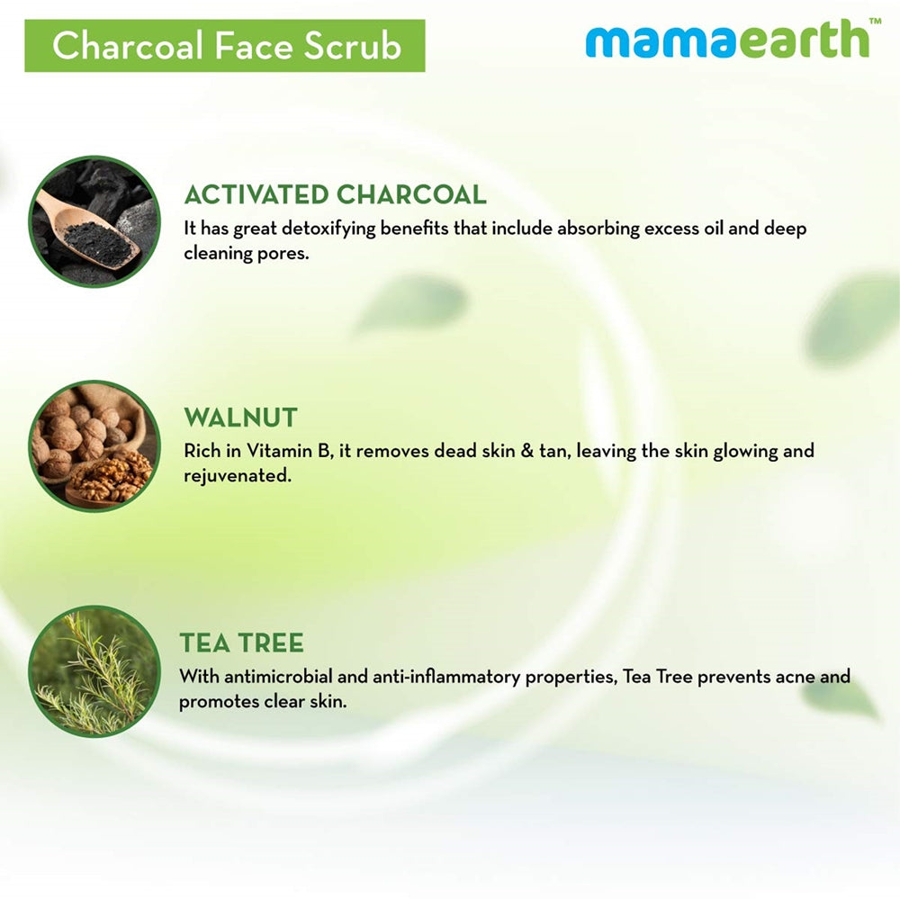 Mamaearth Charcoal Face Scrub For Deep Exfoliation - 100 gms image 4