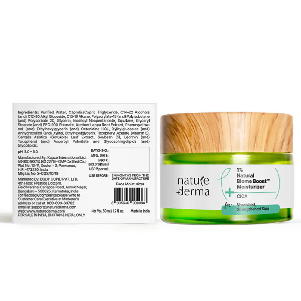 Nature Derma 1% Natural Biome-Boost Moisturizer With CICA -50 ml image 7