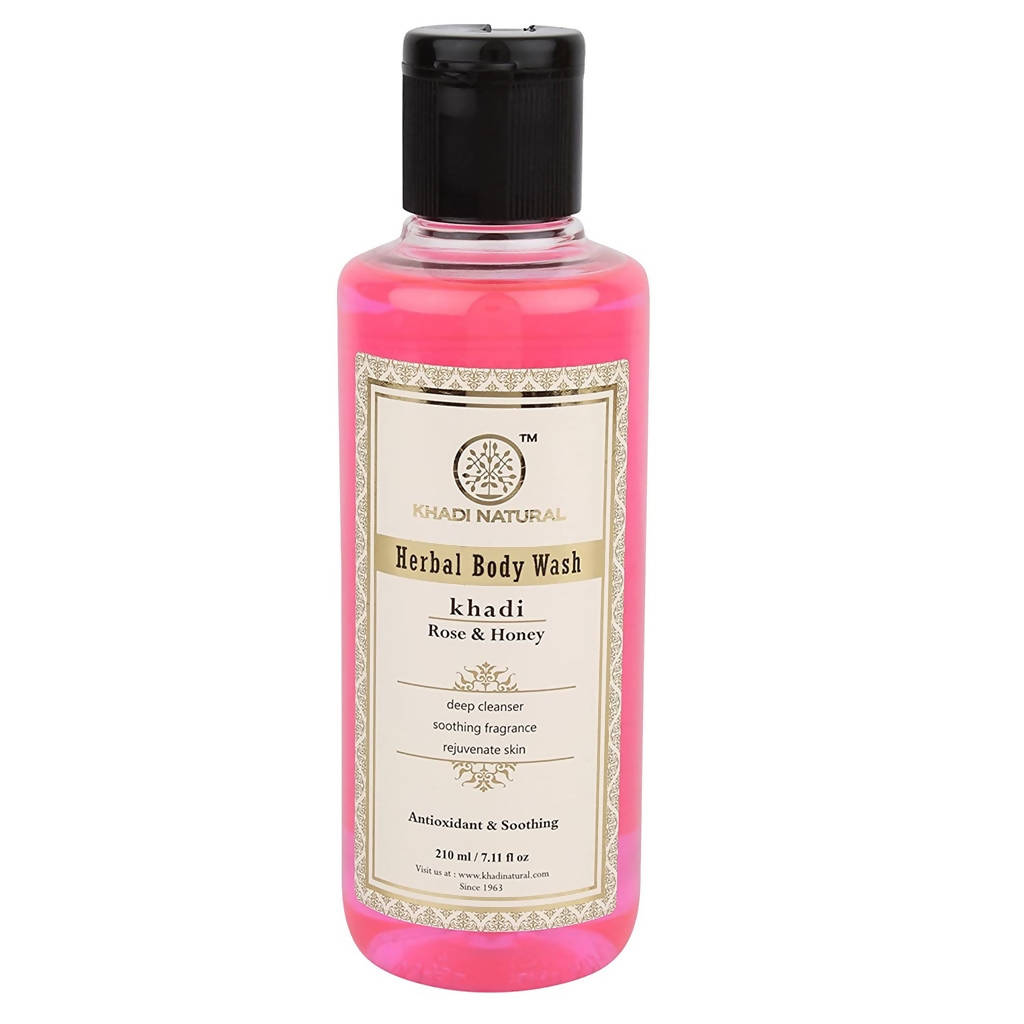 Khadi Natural Rose & Honey Body Wash 210 ml image 6