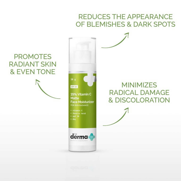 The Derma Co 25% Vitamin C Matte Face Moisturizer For Skin Radiance - 30 gms image 2