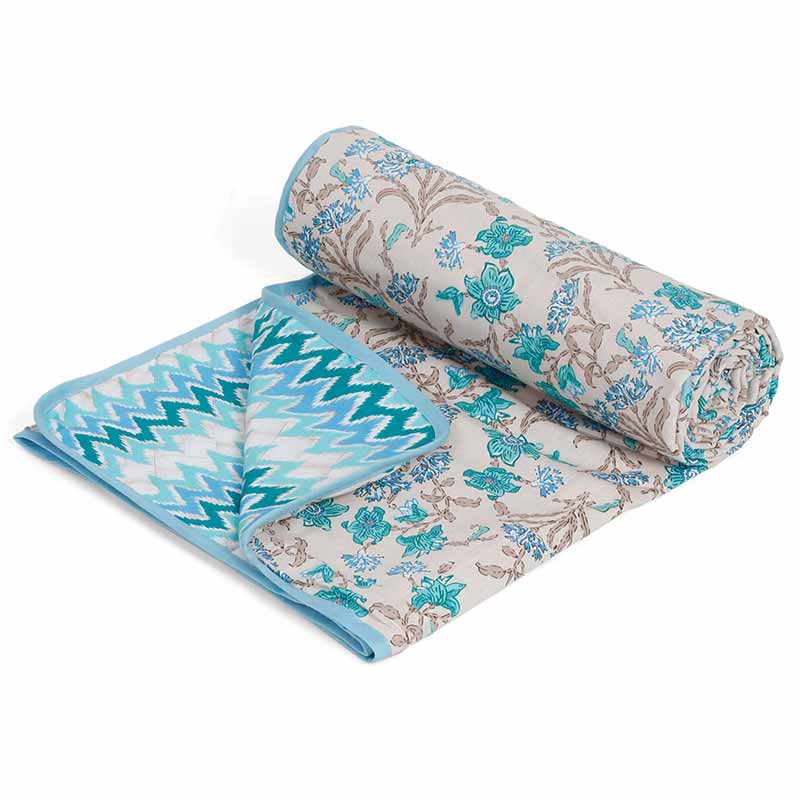 Calista Reversible Cotton Dohar AC blanket | Single, Double Size image 5