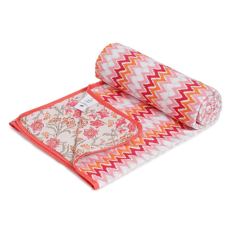 Catherine Reversible Cotton Dohar AC blanket |  Single, Double Size image 5