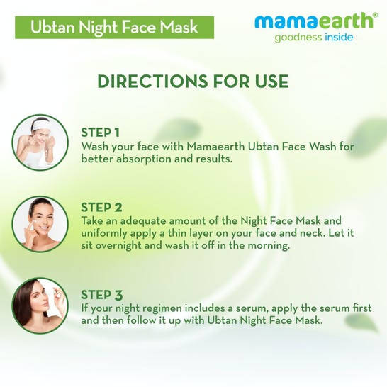 Mamaearth Ubtan Night Face Mask for Glowing Skin - 100 ml image 5