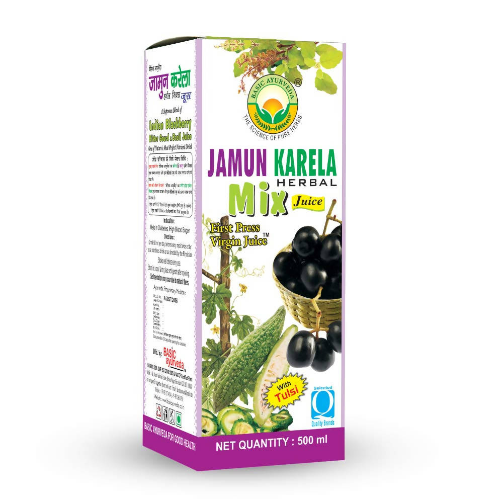 Basic Ayurveda Jamun Karela Herbal Mix Juice - 500 ml image 5