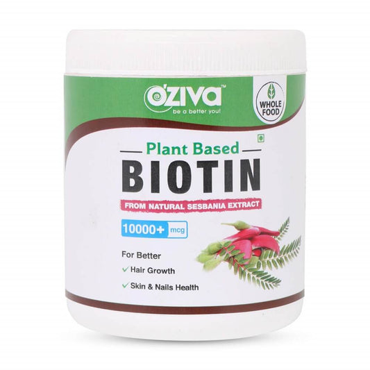 OZiva Plant Based Biotin (10,000+ mcg) image 3