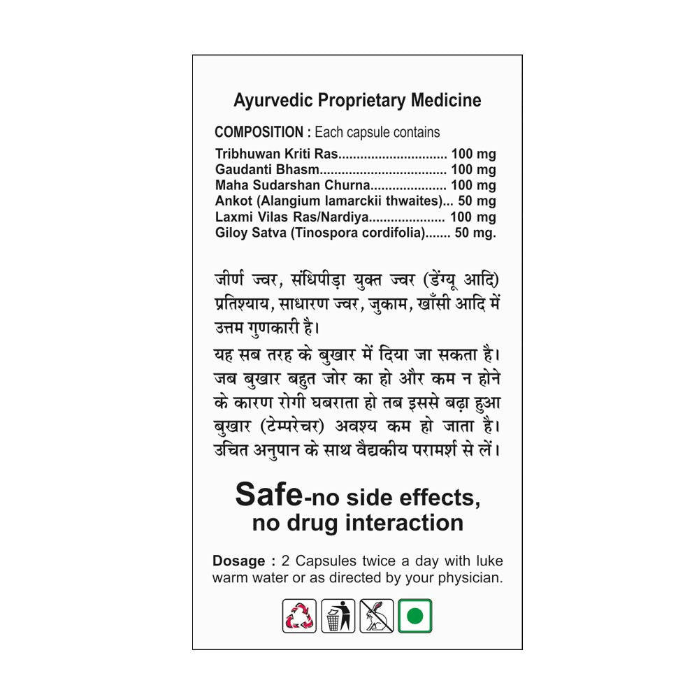 Basic Ayurveda Feverish Capsules - 40 Capsules image 2