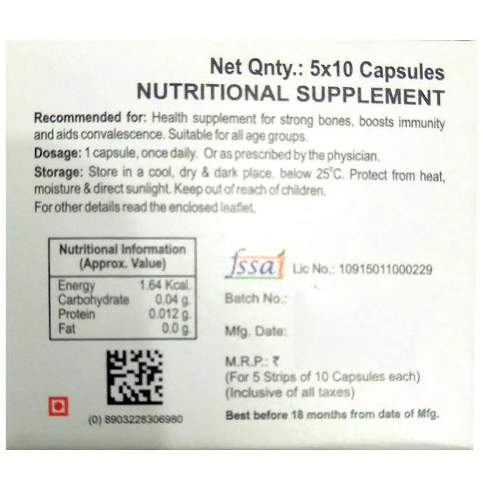 Bakson's Homeopathy Vitamin D Plus Capsules image 2