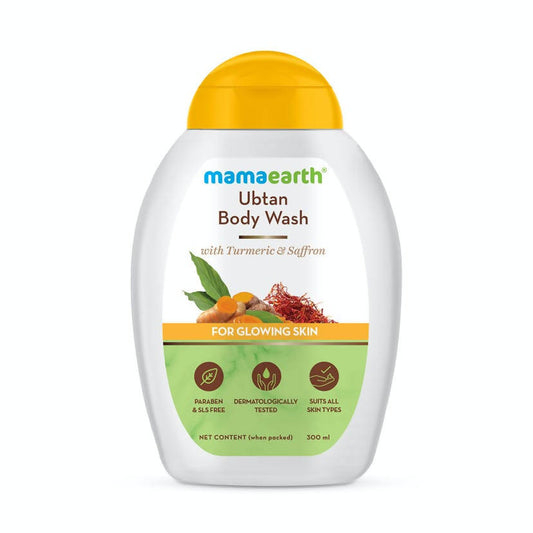Mamaearth Ubtan Body Wash With Turmeric & Saffron for Glowing Skin - 300 ml image 1