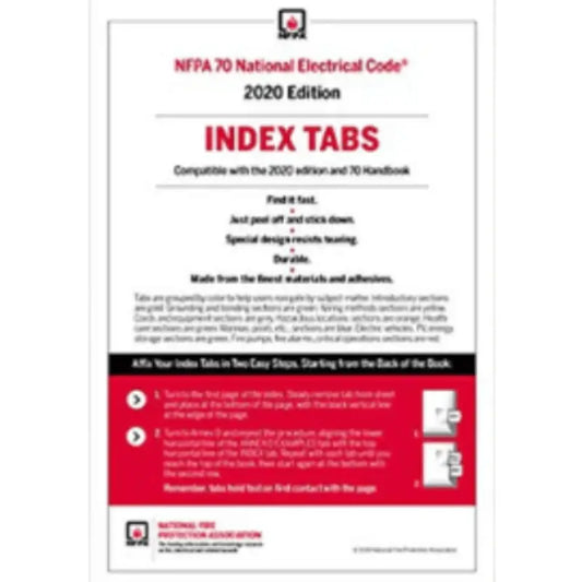 Book cover of 2020 NFPA National Electrical Code Tabs – Quick NEC Reference