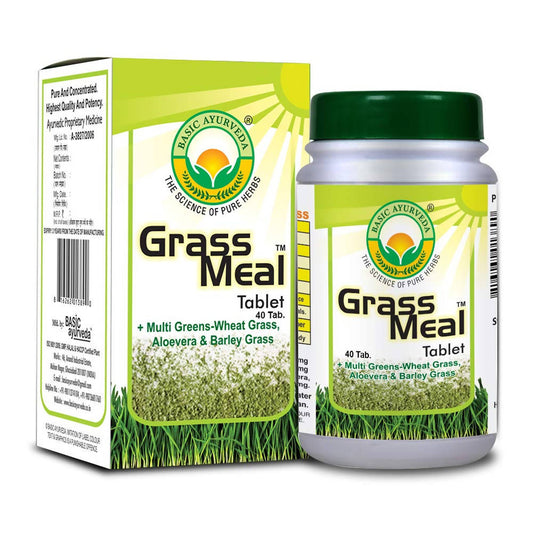 Basic Ayurveda Grass Meal Tablets - 40 Tablets image 1