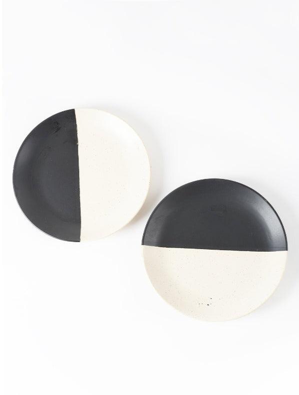 Abstract Black & White Dinner Plates | Set of 2, 4 & 6 image 2