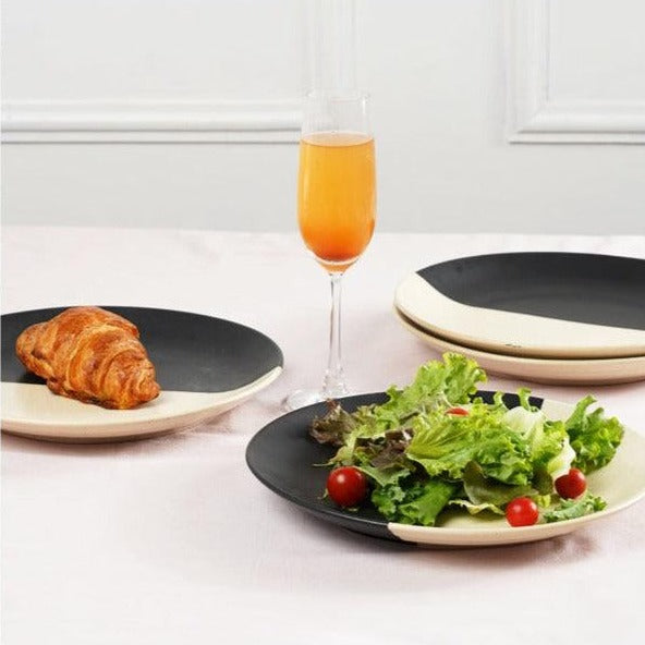 Abstract Black & White Dinner Plates | Set of 2, 4 & 6 image 7