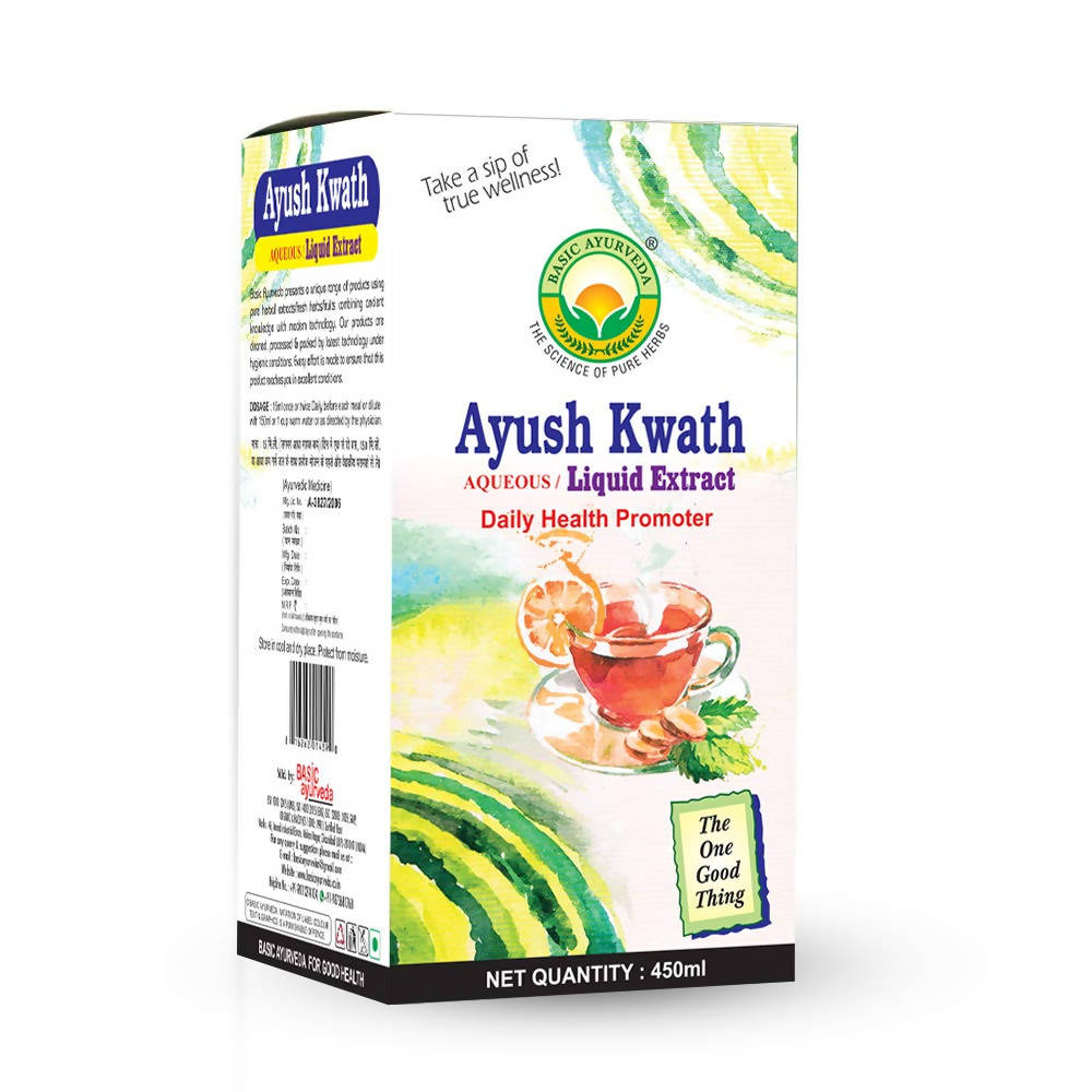 Basic Ayurveda Ayush Kwath Liquid Extract - 450 ml image 4