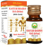 Basic Ayurveda Kasturi Bhairav Ras (Brihat) (with Gold) Tablet image 3