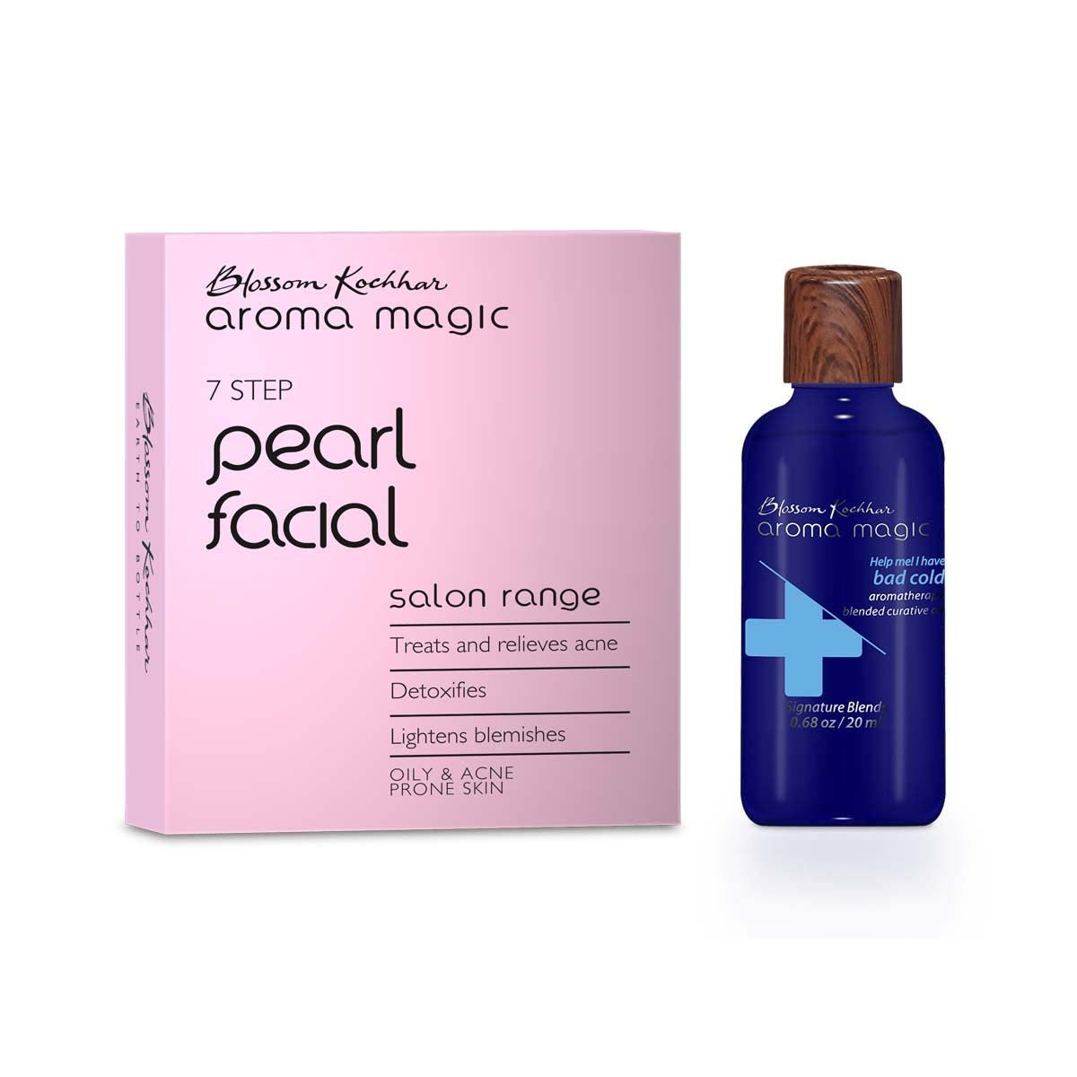 Blossom Kochhar Aroma Magic Pearl Facial Kit + Help Me I have a Bad Cold Curative Oil - 68 ml image 5