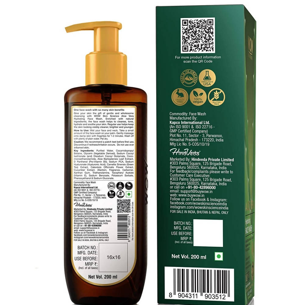 Wow Skin Science Aloe Vera Hydrating Face Wash image 6