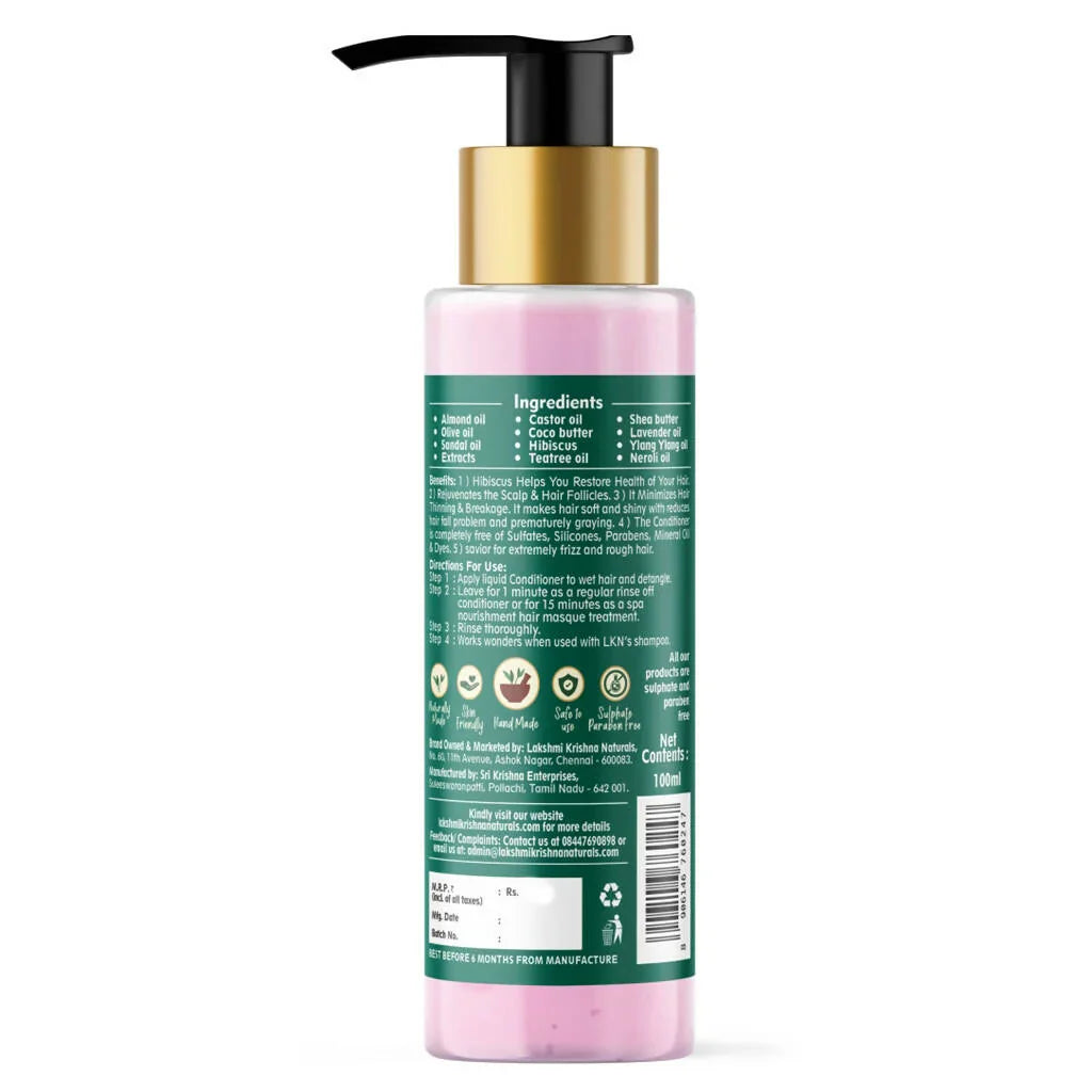 Lakshmi Krishna Naturals Hibiscus Liquid Conditioner -100 ml image 2