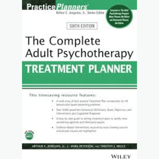 Book cover of The Complete Adult Psychotherapy Treatment Planner – 6th Edition