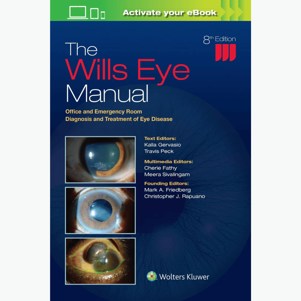 Book cover of The Wills Eye Manual – 8th Edition | Ophthalmology Reference Book