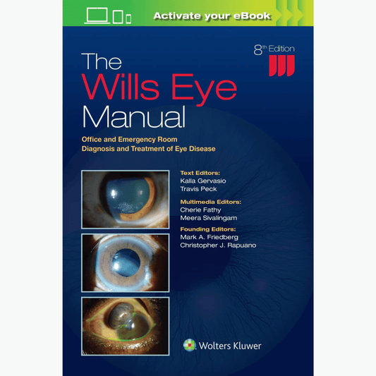 Book cover of The Wills Eye Manual – 8th Edition | Ophthalmology Reference Book