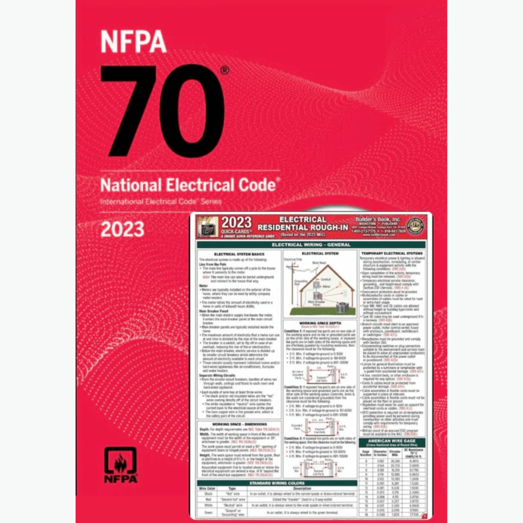Book cover of 2023 NEC Code Book NFPA 70 – National Electrical Code + Quick Card
