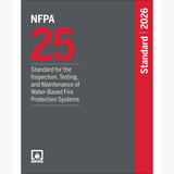 Book cover of NFPA 25 2026 Paperback — Water-Based Fire Protection Standard