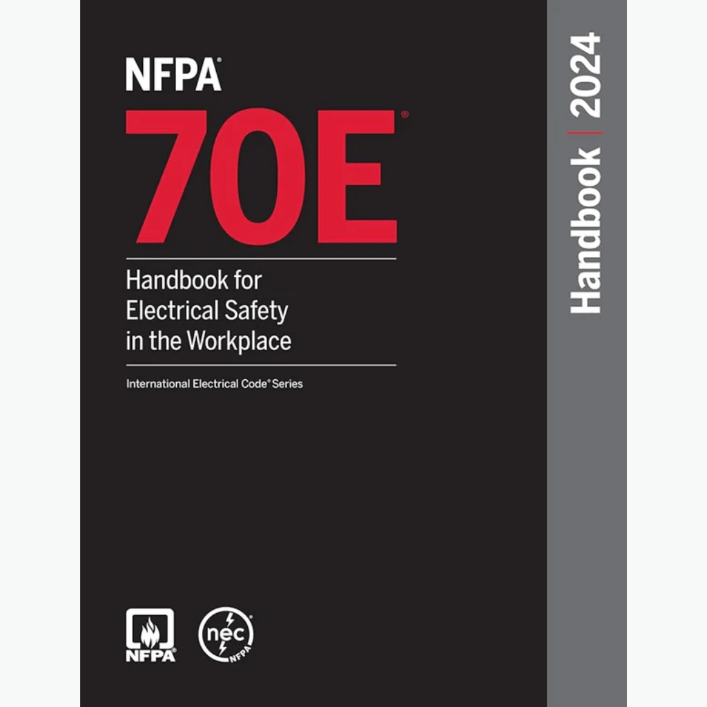 Book cover of NFPA 70E Handbook 2024 – Electrical Safety Workplace Guide