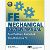 Book cover of PPI FE Mechanical Review Manual – 570+ NCEES Practice Problems