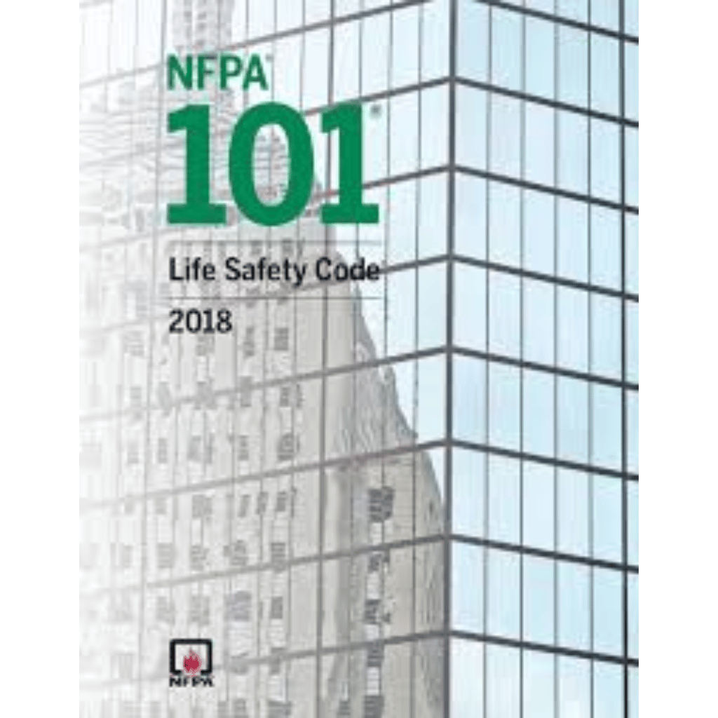 Book cover of NFPA 101 Life Safety Code 2018 – Paperback (ISBN 9781455916832)