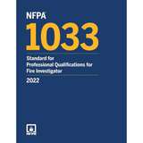 Book cover of NFPA 1033 (2022) – Fire Investigator Professional Standard Book