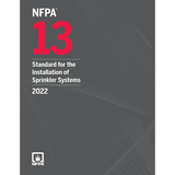 Book cover of NFPA 13 – 2022 Sprinkler System Installation Standard (Paperback)
