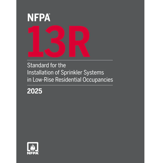 Book cover of NFPA 13R 2025 – Sprinkler Installation in Low-Rise Homes | Paperback