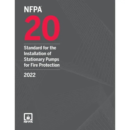 Book cover of NFPA 20 – Stationary Fire Pumps Installation Standard 2022