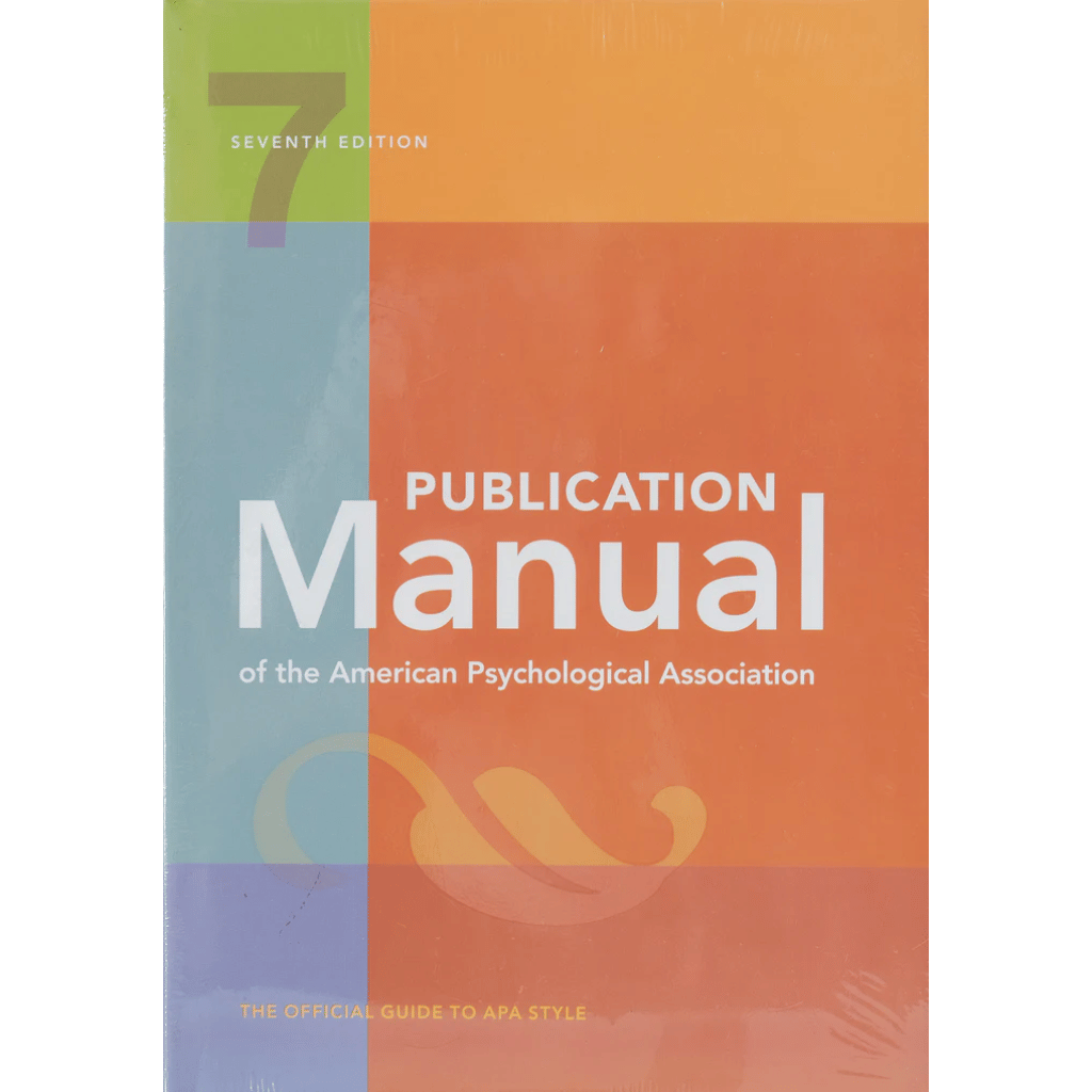 Book cover of Publication Manual APA 7th Edition – Official Guide (9781433832161)