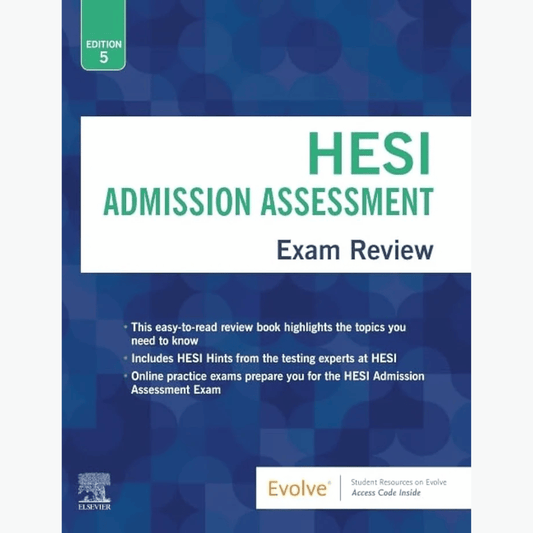 Book cover of HESI Admission Assessment Exam Review 5E – Prep Guide
