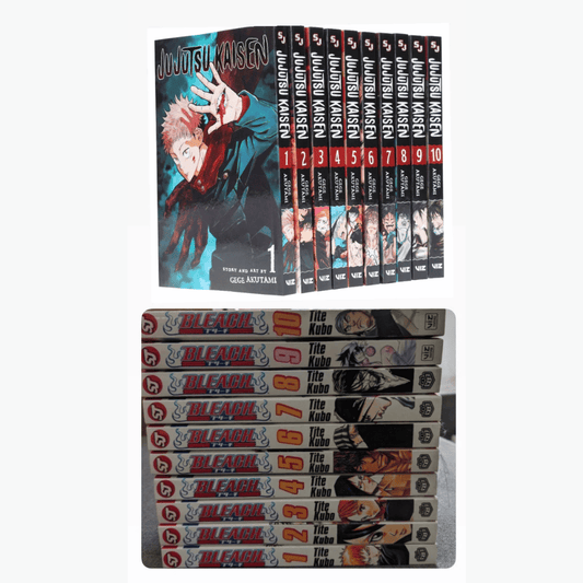 Book cover of Action Hit Manga Bundle | Jujutsu Kaisen & Bleach Set + Poster