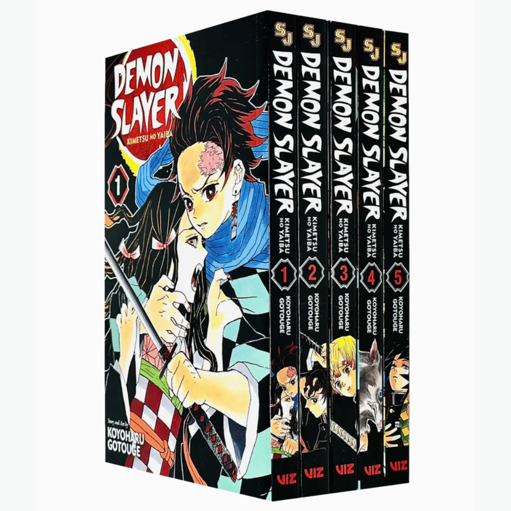 Book cover of Demon Slayer: Kimetsu no Yaiba Vol 1-5 – 5-Book Manga Set