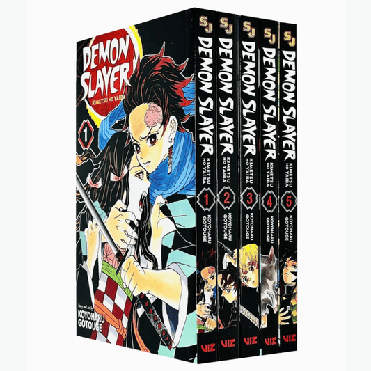 Book cover of Demon Slayer: Kimetsu no Yaiba Vol 1-5 – 5-Book Manga Set