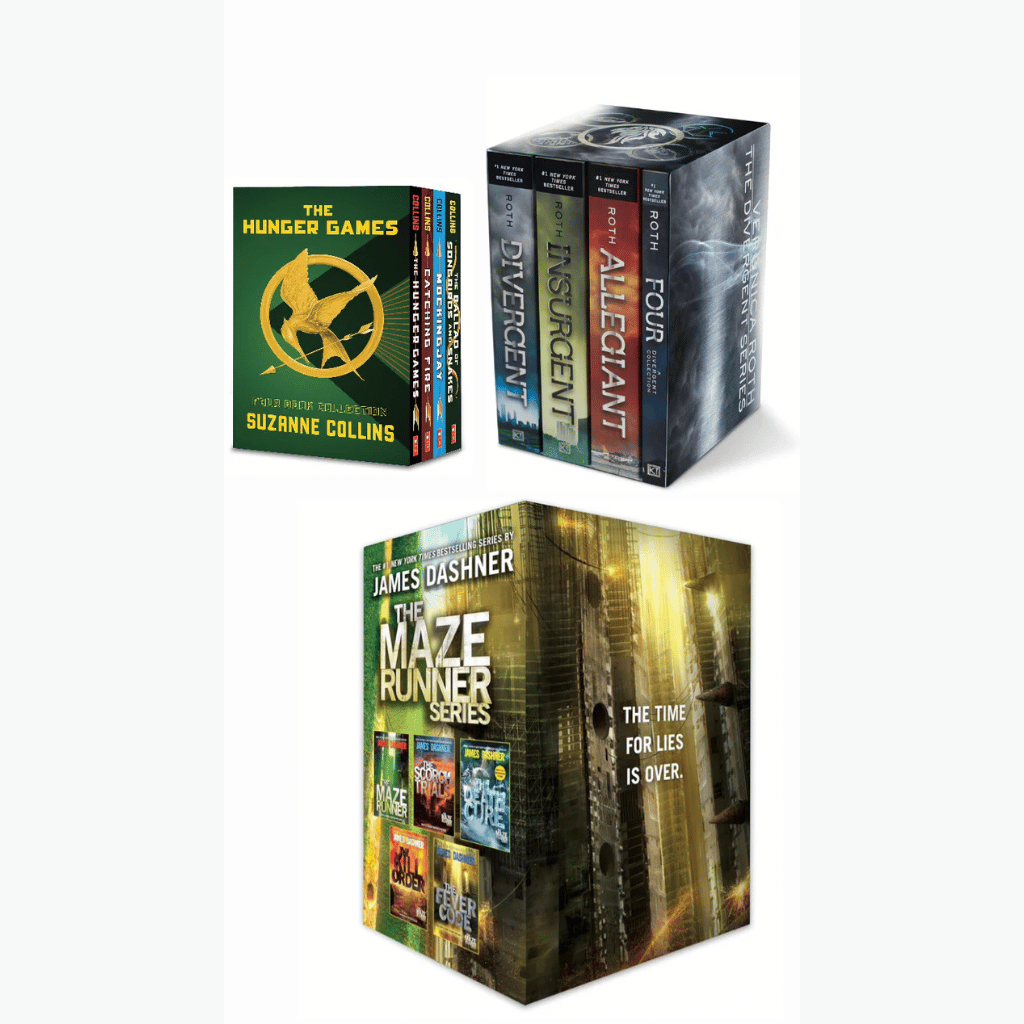 Book cover of Dystopian Legends Box Set – Maze Runner, Divergent & Hunger Games