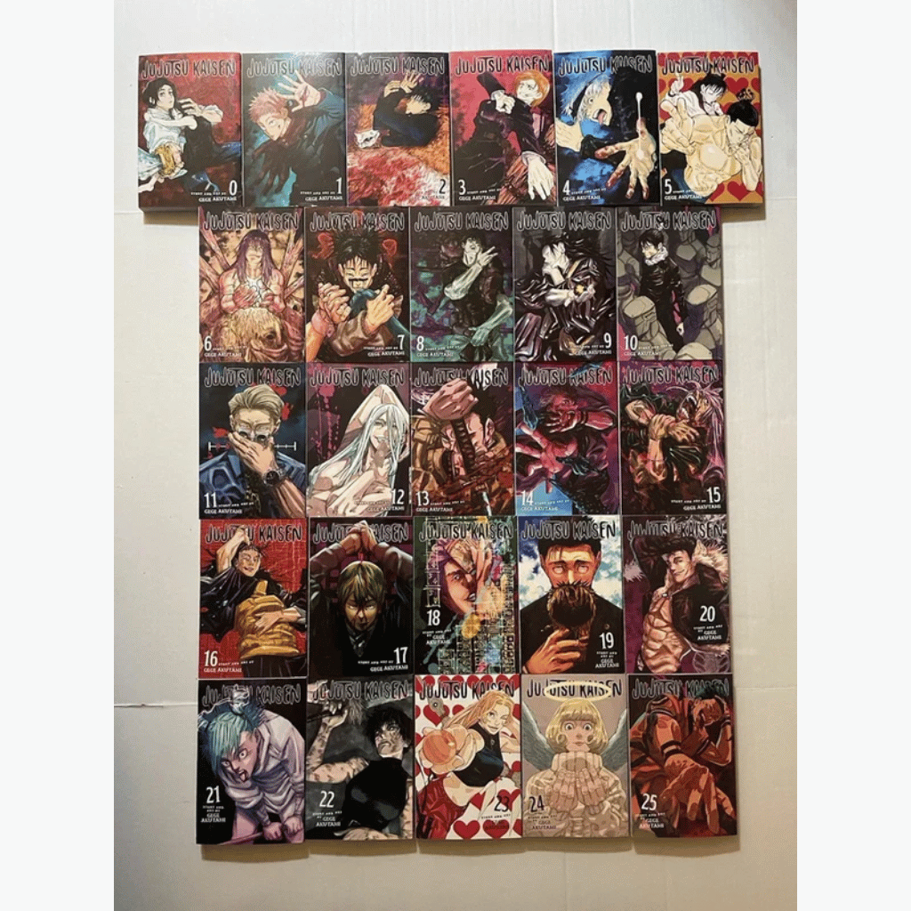 Book cover of Jujutsu Kaisen Manga Vol 0-25 English Set + Free Poster