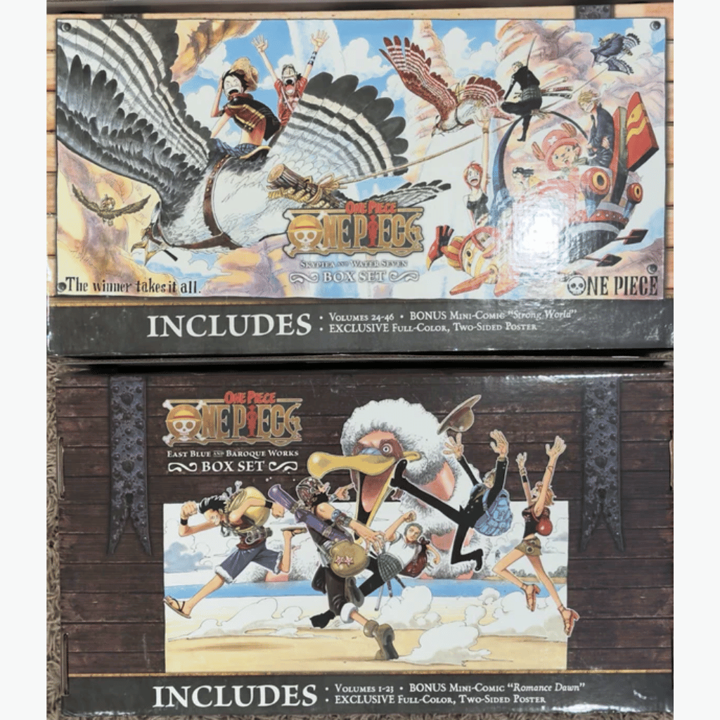 Book cover of One Piece Manga Box Set Vol 1-46 | Box Sets 1-2 + Free Poster