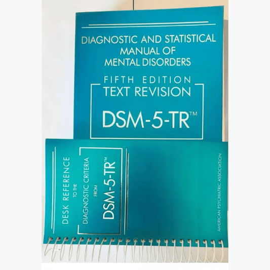 Book cover of DSM-5-TR Paperback + Desk Reference Spiral Combo Pack – PCPL Book
