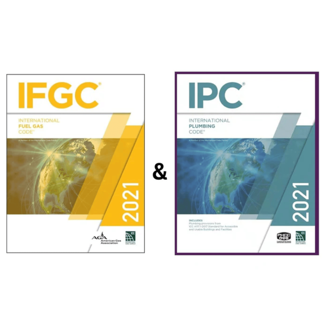 Book cover of 2021 IFGC & IPC Combo Pack — Fuel Gas & Plumbing Code Book