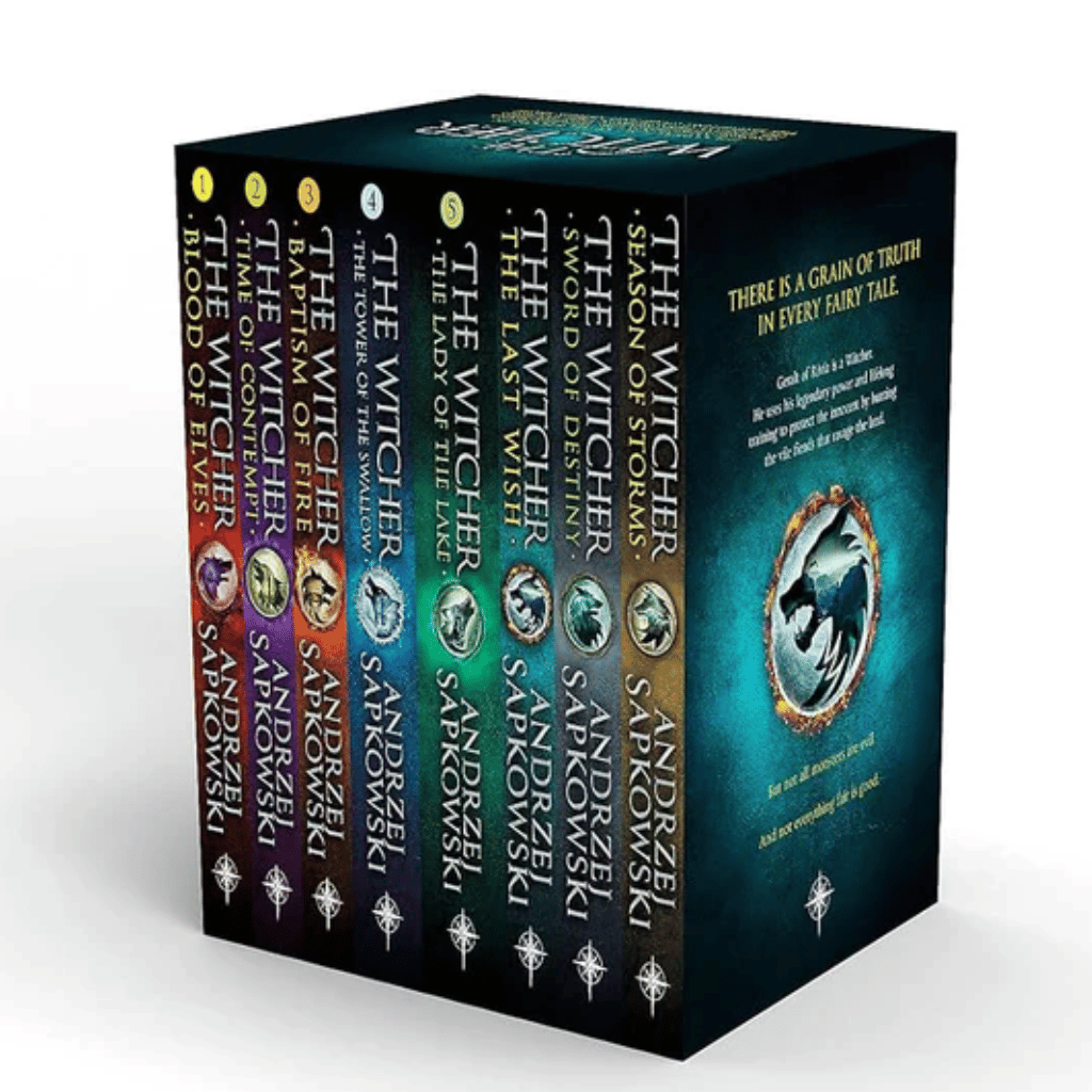 Book cover of The Witcher Saga – Complete 8-Book Box Set Paperback
